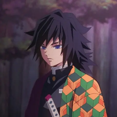 Giyu Tomioka glaring into the distance